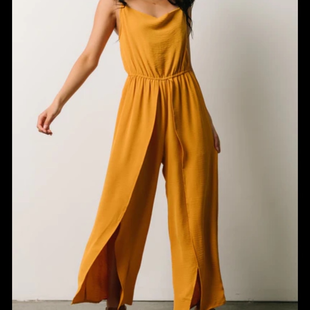 Baltic Born, Gretchen jumpsuit, size 1XL, mustard color, new with tags.